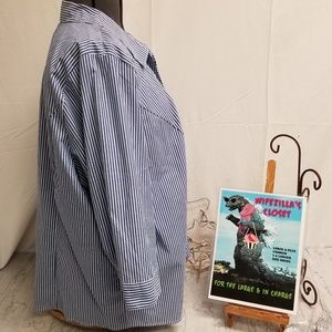 CJ Banks Tops - 3X CJ Banks Blue & White Pinstripe Blouse CJ Banks Tops - 3X CJ Banks Blue & White Pinstripe Blouse